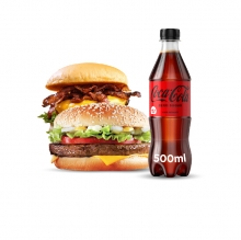 1 Blue Cheese Burger + 1 Mushroom Burger + 1 Coca-Cola 500ml