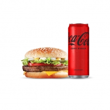 1 Nacho Cheese Burger + 1 Αναψυκτικό 330ml επιλογής