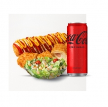 1 Μερίδα Corn Dogs + 1 Ατομική Σαλάτα Caesars + 1 Coca-Cola 330ml