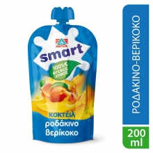 Smart 100% Φυσικός Χυμός Κοκτέιλ Ροδάκινο - Βερίκοκο 200ml