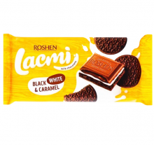 Roshen Lacmi Σοκολάτα Black White Caramel 100gr
