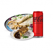 1 Κρέπα Αλμυρή + 1 Kρέπα Γλυκιά Σοκολάτα + 1 Coca-Cola 330ml