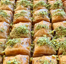 Mini Μπακλαβαδάκι με Φιστίκι Αιγίνης (κιλό)