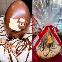 Τσουρέκι Πολίτικο με Επικάλυψη Σοκολάτας Μαζί με Σοκολατένιο Αυγό