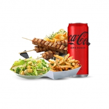 ΠΡΟΣΦΟΡΑ 04 : 5 Καλαμάκια επιλογής + 1 Μερίδα Πατάτες Τηγανητές + 2 Πίτες Κομμένες + 1 Σαλάτα Street Caesars