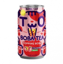 Boba Cat Strawberry Peach Black Tea 330ml