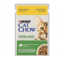 Cat Chow Στειρωμένη Κοτόπουλο σε Σάλτσα 85gr