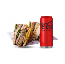 1 Club Sandwich επιλογής + 1 Αναψυκτικό 330ml επιλογής ΔΩΡΟ