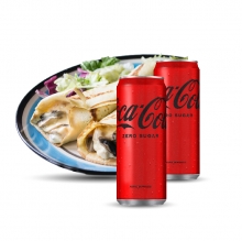 2 Αλμυρές Κρέπες επιλογής + 2 Αναψυκτικά 330ml επιλογής ΔΩΡΟ