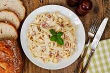 Ζυμαρικά Carbonara με Μανιτάρια