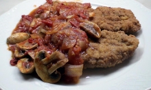 Σνίτσελ Κοτόπουλο με Σάλτσα Κυνηγού