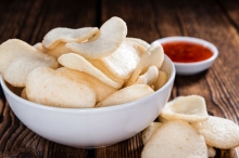Chips Γαρίδας με Γλυκόξινη Σάλτσα