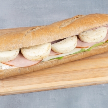 Καπνιστή Μπριζόλα με ασπράδι (σε μπαγκέτα ολικής)