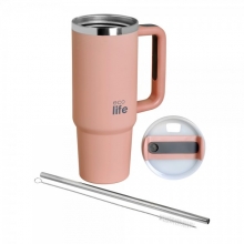 Ecolife Ποτήρι Θερμός Pure Pink 900ml