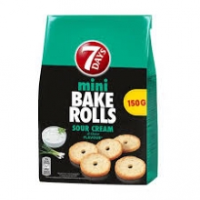 7Days Bake Rolls Sour Cream and Onion Flavour 150gr