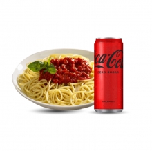 1 Μερίδα Ζυμαρικά επιλογής + 1 Αναψυκτικό 330ml επιλογής