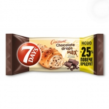 7 Days Κρουασάν Chocolate Drops 70gr