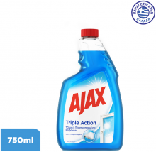 Ajax Τζαμιών Triple Action Ανταλλακτικό 750ml