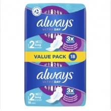 Always Ultra Plus Long Value Pack 18τμχ