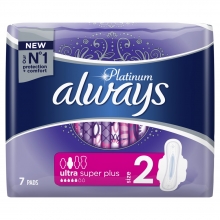 Always Σερβιέτες Ultra Platinum Long Super 7τμχ