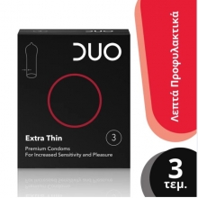 DUO Προφυλακτικά Πολύ Λεπτό 3τμχ