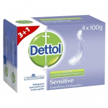 Dettol Sensitive Σαπούνι (4τμχ) 100gr
