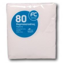 FC Χαρτοπετσέτες Λευκές 80τμχ