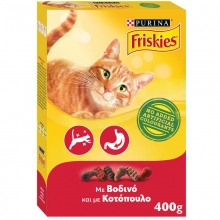 Friskies Ξηρά Γάτα Συκώτι - Βοδινό - Κοτόπουλο 400gr