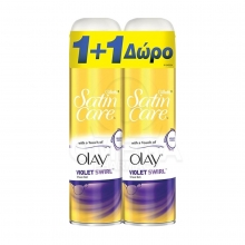 Gillete Gel Ξυρίσματος Satin Care Olay Violet 200ml (1+1 ΔΩΡΟ)