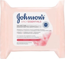 Johnsons Daily Essentials Μαντηλάκια Καθαρισμού και Ντεμακιγιάζ 25τμχ