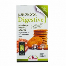 Mr Grand Μπισκότα Digestive Sugar Free 220gr