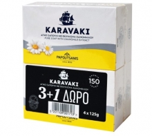 Papoutsanis Karavaki Σαπούνι Χαμομήλι 4 x 125gr