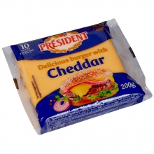 President Cheddar Burger Τυρί 12τμχ 200gr