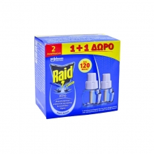 Raid Εντομοκτόνο Υγρό Ανταλλακτικό 36ml 60 Νύχτες 1+1 ΔΩΡΟ