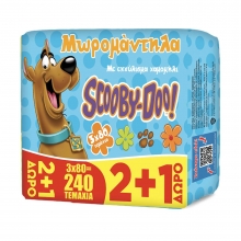 Scoobydoo Μωρομάντηλα Chamomile με Καπάκι 3x80τμχ