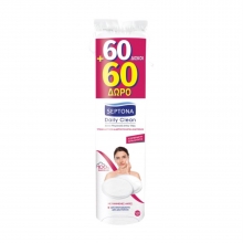 Septona Δίσκοι Ντεμακιγιάζ Στρογγυλά 60+60τμχ