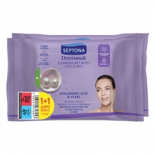 Septona Μαντηλάκια Ντεμακιγιάζ Υαλουρονικό και Βιταμίνη Β5 20τμχ (1+1 ΔΩΡΟ)