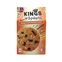 Soft King Cookies Βρώμης Πορτοκάλι και Σοκολάτα 160gr