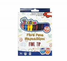 The Littlies Μαρκαδόροι Λεπτοί 12τμχ