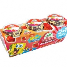 Κουκάκη Επιδόρπιο Γιαουρτιού Φράουλα 3x140gr