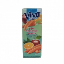 Χυμός Viva Μήλο - Πορτοκάλι - Καρότο 250ml