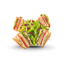 Club Sandwich με Tricolor Σαλάτα