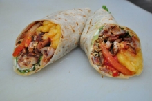 Τορτίγια με Μπιφτέκι Λαχανικών