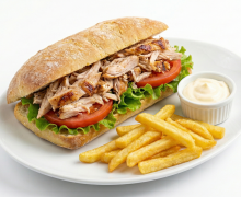 Sandwich με Κοτόπουλο Ξεψαχνισμένο