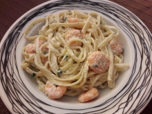 Γαριδομακαρονάδα με Λευκή Σάλτσα