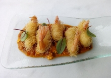 Γαρίδες με Κανταϊφι και Sauce Sweet Chili