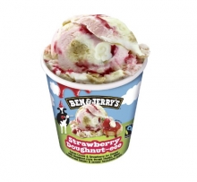 Ben and Jerrys Strawberry Doughnut - eee 465ml (οικογενειακό)