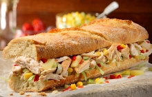 Λευκή Μπαγκέτα με Κοτομπουκιές