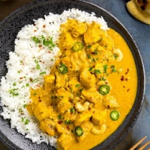 Κοτόπουλο Κάρυ με Ρύζι Μπασμάτι
