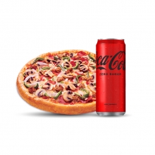 1 Πίτσα (33cm) επιλογής + 1 Coca-Cola 330ml επιλογής